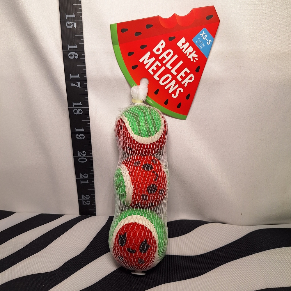 NWT Bark Baller Melons Dog Toy S-M